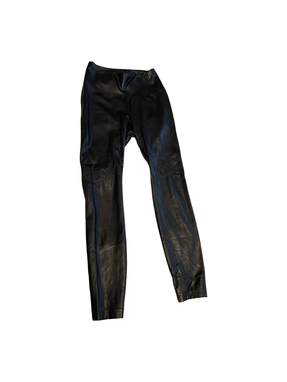 White House Black Market Runway Legging Black Faux Leather High Rise Sz 6